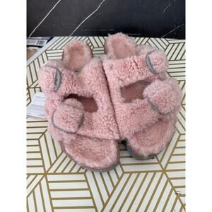 Papillio Birkenstock Arizona Big Buckle Genuine Shearling Slide Sandal | Size 42